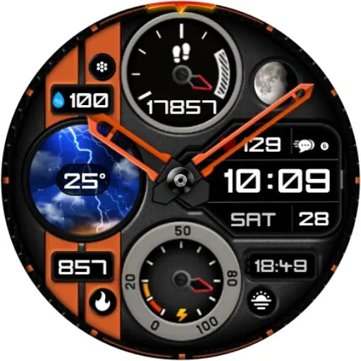 Weather Hybrid Watch Face A6 screenshot 19