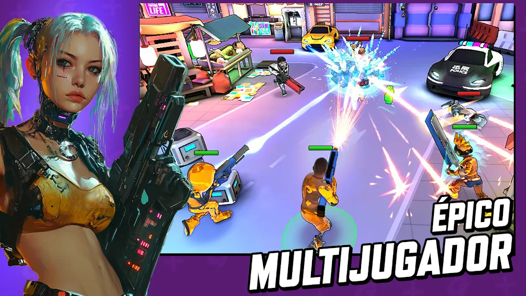 Gridpunk Battle Royale 3v3 PvP screenshot 1