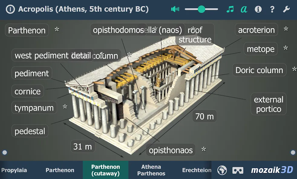 Acropolis educational 3D scene screenshot 4