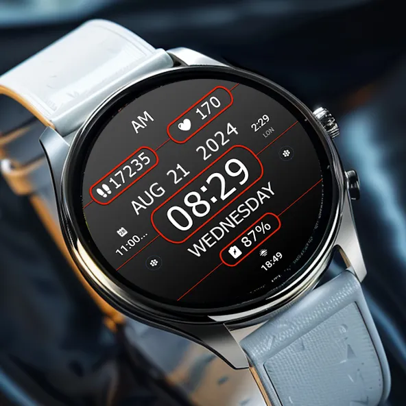 Key WF28 Digital Watch Face screenshot 8