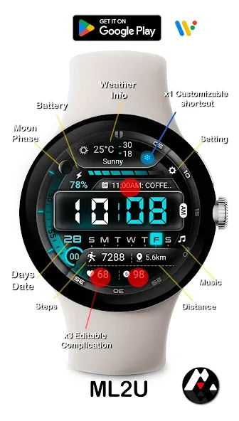 ML2U 221 Watch Face screenshot 18