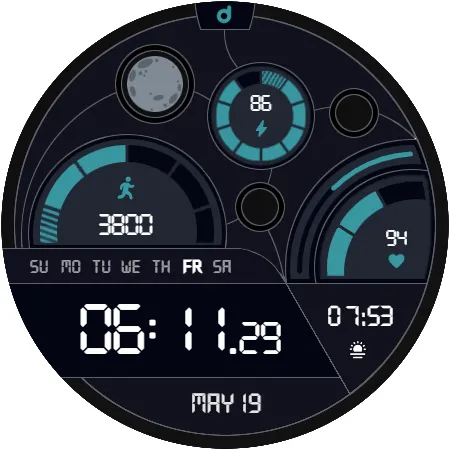 DS D006 - Digital watch face screenshot 6