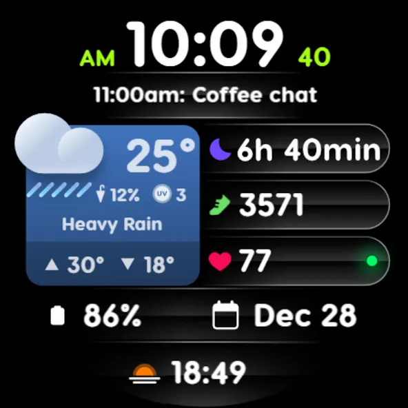 PRADO 71 Weather Watch Face screenshot 11