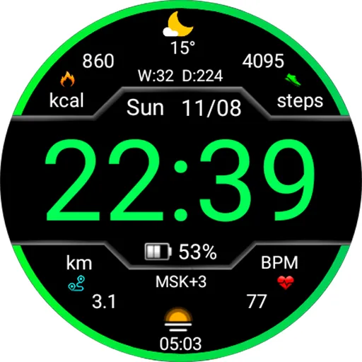 Digital Nurman Watch Face screenshot 16