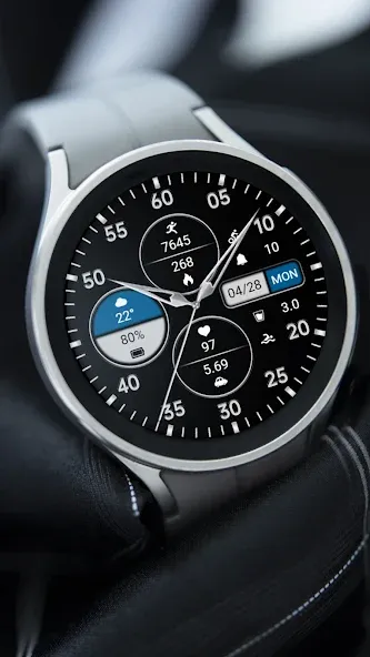 Business Grey Blue ZKin Watch screenshot 2