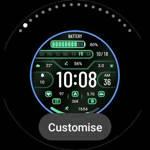 Gradient Green Light ZKinWatch screenshot 38