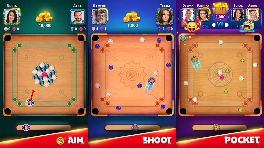 Carrom King™ screenshot 1