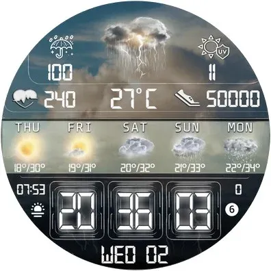 N-SPORT756 Weather DigitalFace screenshot 14