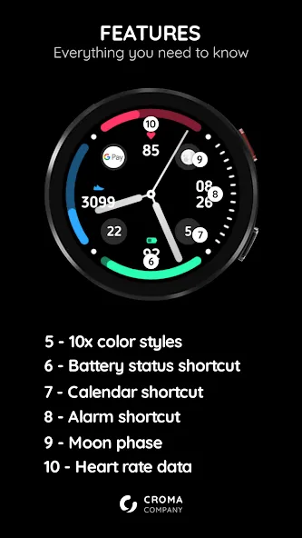 Multiverse Watch Fece Wear OS screenshot 3