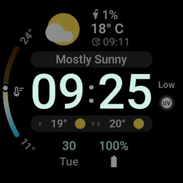Just Weather: Watch Face screenshot 11