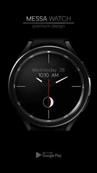 Minimal Analog Watch Face Moon screenshot 3