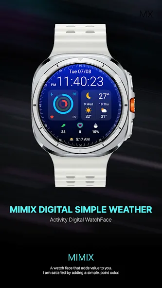 MIMIX Simple Weather Watchface screenshot 4