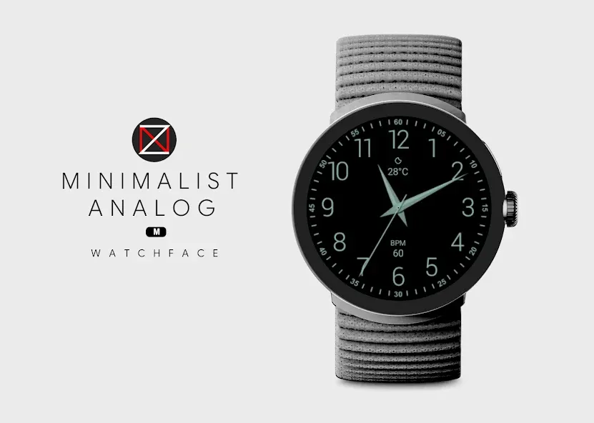 Minimalist Analog M Watch Face screenshot 1