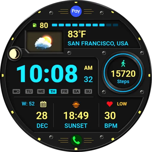 WFP 125 Digital watch face screenshot 34