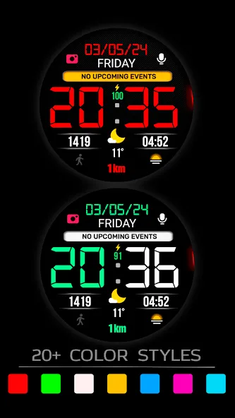 WIN BIG LCD Digital Watch Face screenshot 2