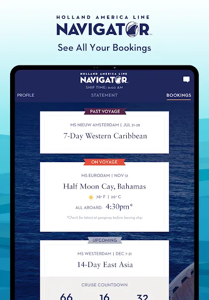 Holland America Line Navigator screenshot 7