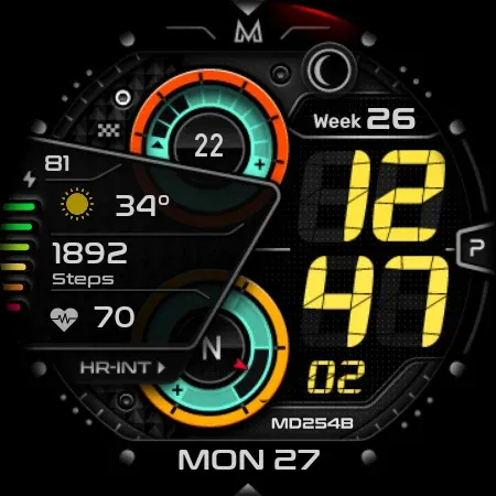 MD254B Digital watch face screenshot 26