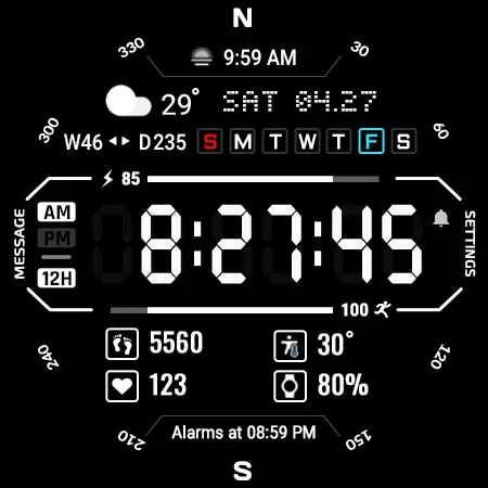 ACRO Perfect BW Watchface screenshot 25