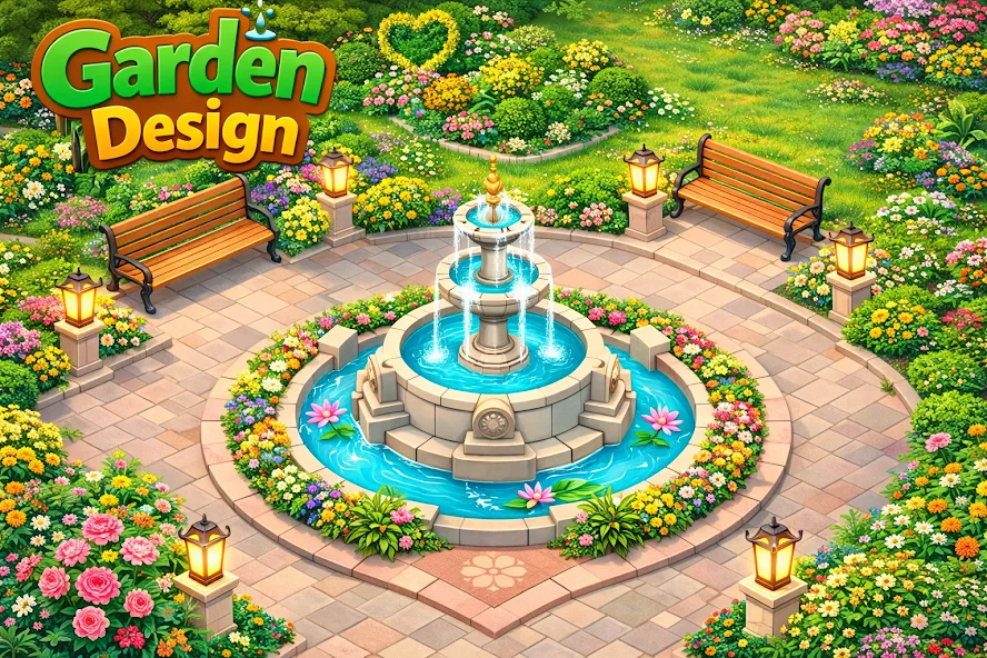 Jardin Match 3 - Déco Maison screenshot 2