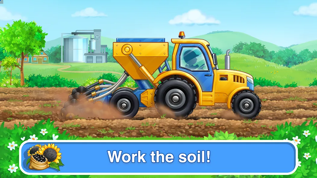 Tractor, car: kids farm games screenshot 12