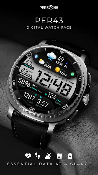 PER43 Digital Watch Face screenshot 1