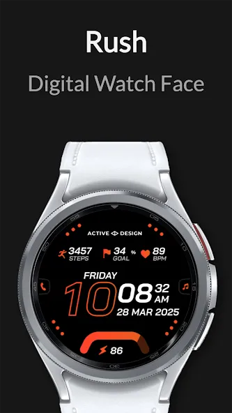 Rush: Digital Watch Face screenshot 7