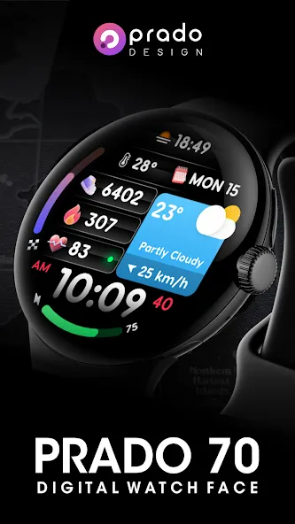 PRADO 70 Digital Watch Face screenshot 1