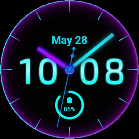 Neon Pulse Anime Watch Face screenshot 2