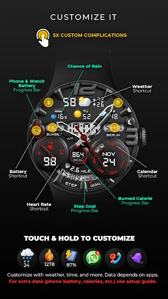 PER32 Ultra Hybrid Watch Face screenshot 5