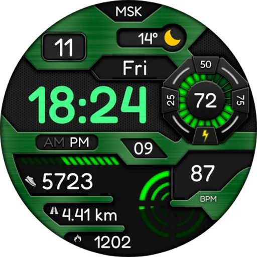 Digital Vyzomyk Watch face screenshot 17