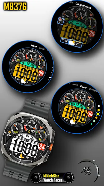 Digital Watch Face MB376 screenshot 4