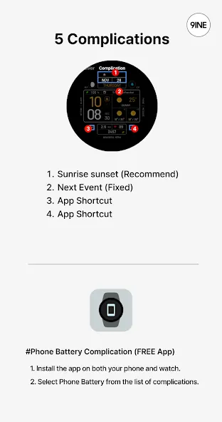 NW076: Digital watch face screenshot 3