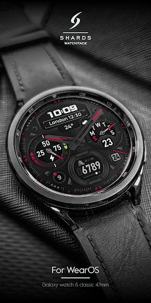 SH047 Watch Face, WearOS watch screenshot 2