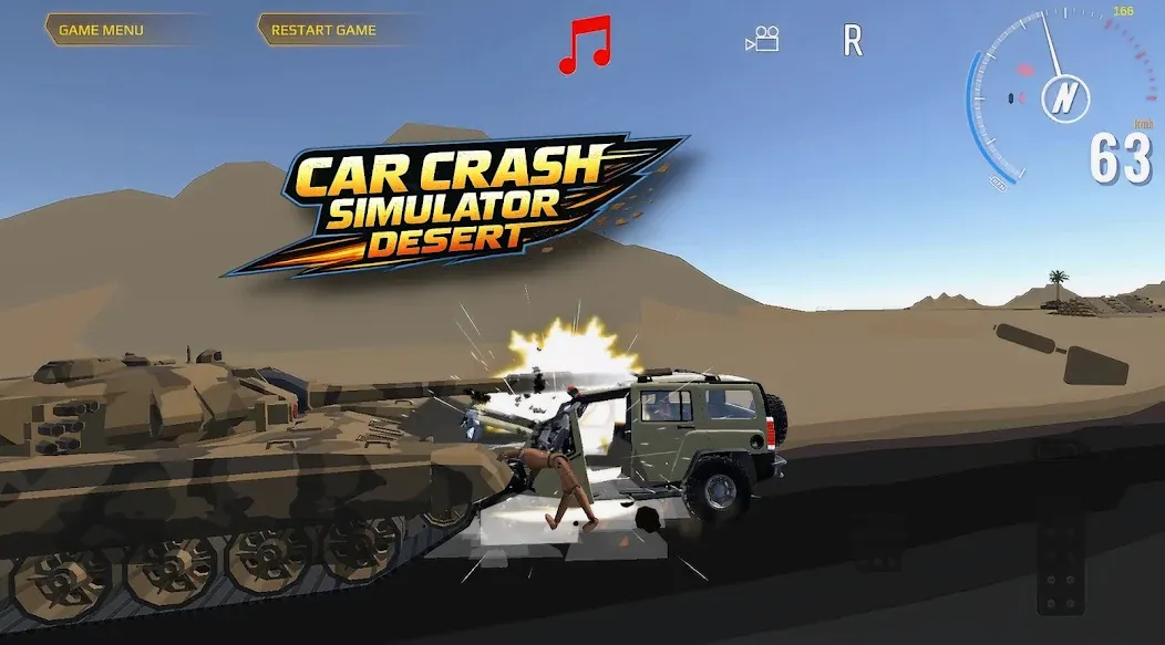 Car Crash Simulator Desert screenshot 2