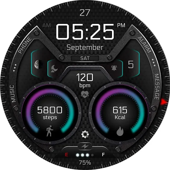 A370 Neon Watch Face screenshot 26