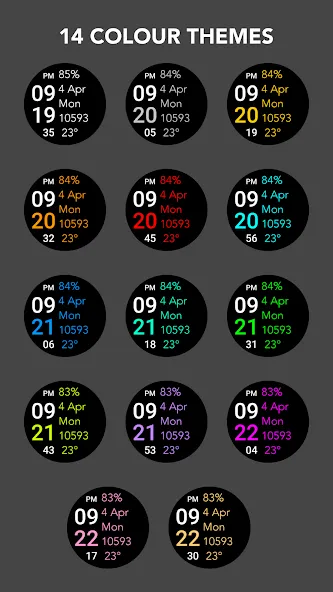 Five Big Text Watch Face screenshot 2