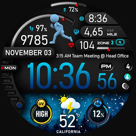PER23 Platinum Watch Face screenshot 44