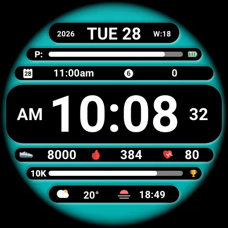 DADAM129: Digital Watch Face screenshot 22