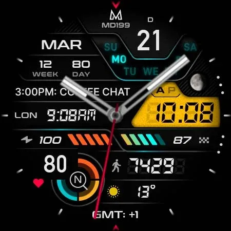 MD199: Analog watch face screenshot 25