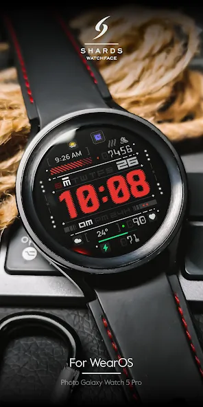 SH077 Watch Face, WearOS watch screenshot 4