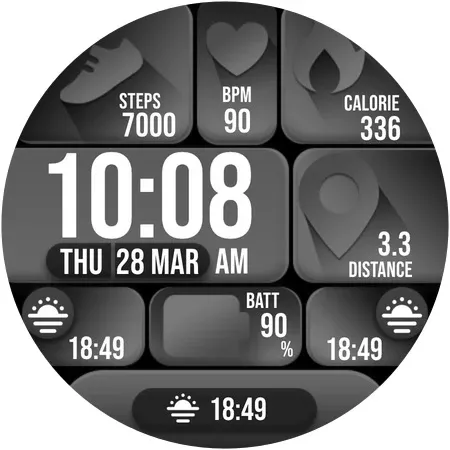 Colorful Tiles - Watch face screenshot 10