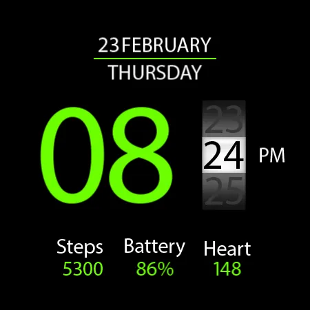 Key020 Digital Watch Face screenshot 25