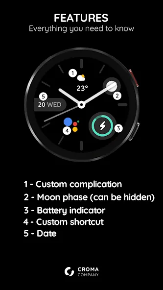 Cumulus Watch Face for Wear OS screenshot 2