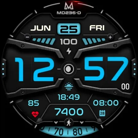 MD236D Digital watch face screenshot 9