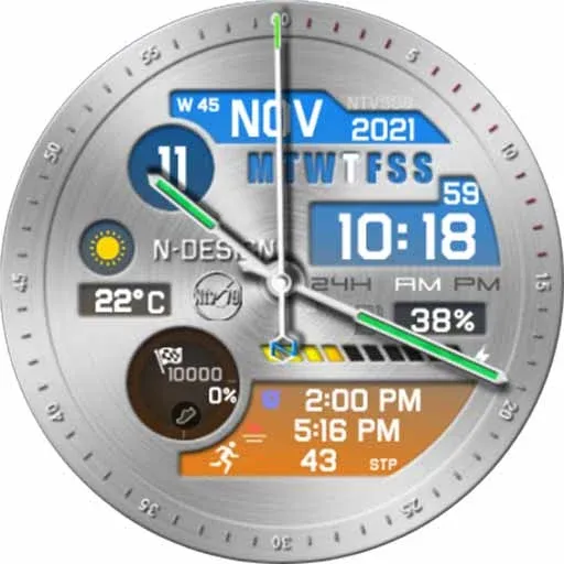 NTV508 - Hybrid W watch face screenshot 28