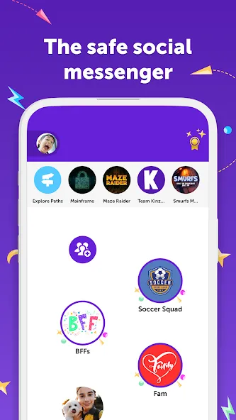 Kinzoo: Fun All-Ages Messenger screenshot 1