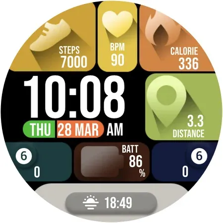 Colorful Tiles - Watch face screenshot 9