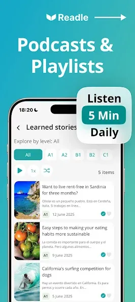 Learn Spanish: Daily Readle screenshot 5