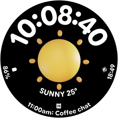 Curvy Weather - Watch face screenshot 7