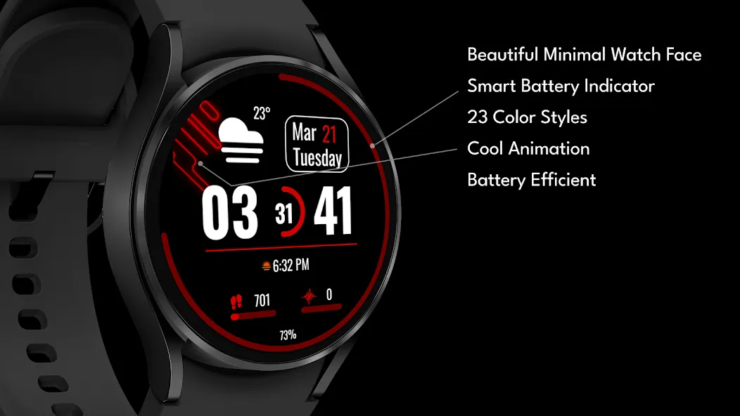 Minimalist Marvel Watch Face screenshot 5